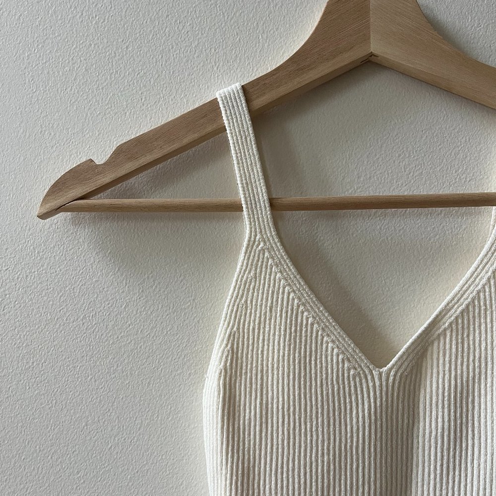 Abercrombie White Ribbed Bodysuit, XS